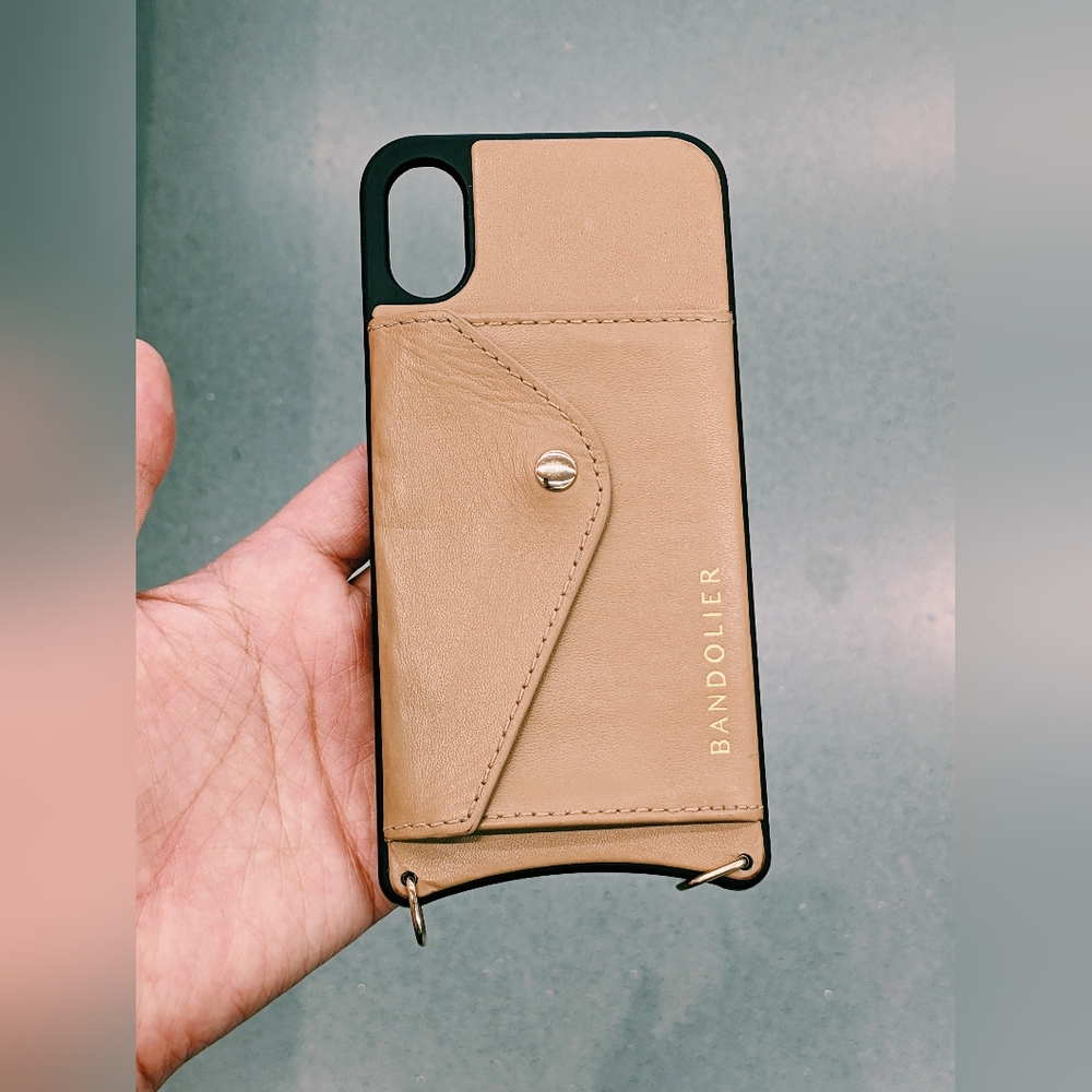 Bandolier - iPhone X/XS Case good condition- Kimberly- Tan & Gold